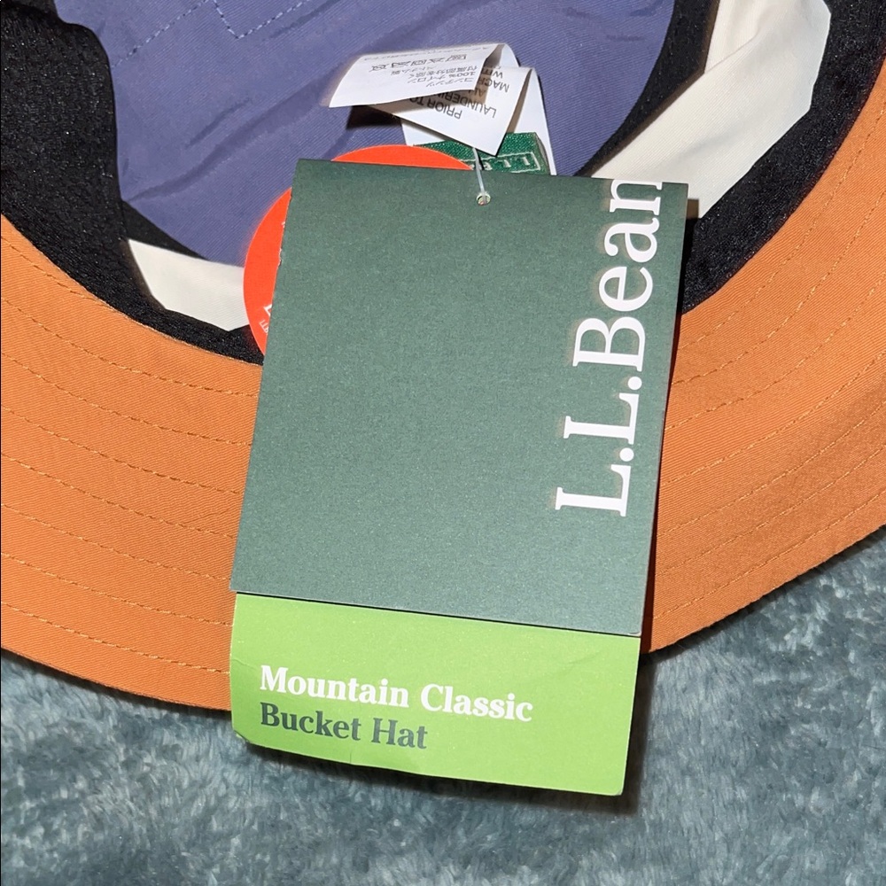 L.L. Bean Orange and Purple Bucket Hat Medium - Picture 3 of 6